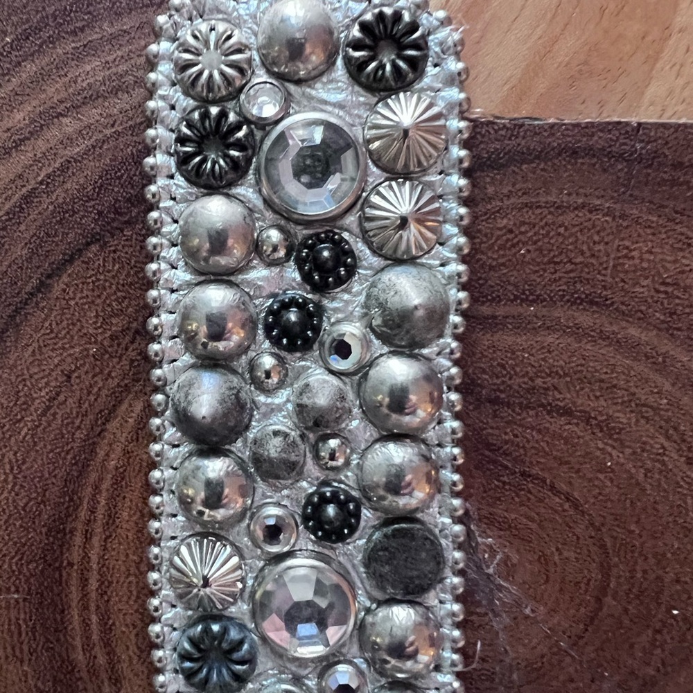 Seashell, jeweled, silver belt. - Picture 7 of 10